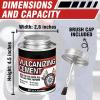 imageChemical Vulcanizing Cement 85 FLOz All Purpose Tire Repair Glue Fast Dry Rubber Cement Clear Patch Plug Kit with Brush Top Can for Car Motorcycle Bike