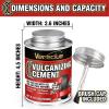 imageChemical Vulcanizing Cement Clear Tire Repair Glue All Purpose Rubber Cement Heavy Duty Tire Patch Kit with Brush Top Can for Car Motorcycle Bike 85Oz85FLOz