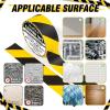 imageWarning Safety Stripe Hazard Caution Tape 2 Inch x 110FT Black and Yellow Strong Adhesive Wear Resistance Warterproof Floor Marking Ideal for Walls Pipes and Equipment 1pcs1pcs