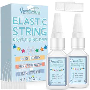 imageBracelet String Professional Elastic String Kont Fixing Drip Clear Bracelet Glue Keep Stretchy String Stay Tied for Jewelry Making Supplies Clay Beads Bracelets 30g230g2