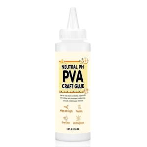 imagePH Neutral PVA Glue 85 Oz Archival Quality AcidFree PVA Adhesive Dries Clear and Remains Flexible Book Binding Glue for Paper Crafts Framing Collages