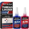 imageThread Lock 50ml Blue and 50ml Red Medium Strength and Strong Strength Threadlocker Medium and High Strength Screw Compound for Metal Fasteners Nuts Bolts to Against Losening and Seal